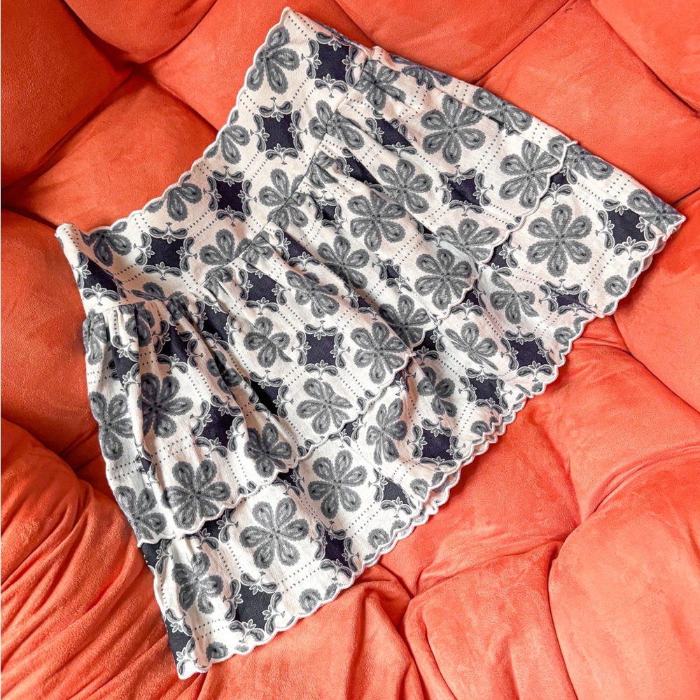 Agua Bendita x Target Blue Scalloped Skirt